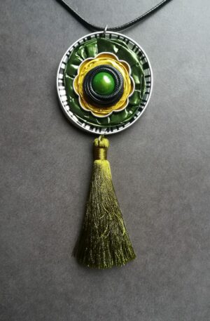 Sautoir Caféine pompon - Vert