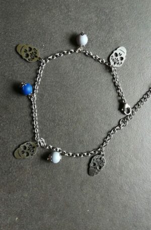 Chaîne de cheville Calavera - bleue