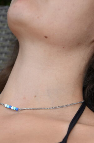 Collier Ligne - Bleu, turquoise, ciel