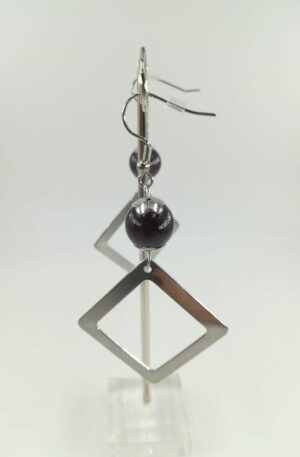 Boucles d'oreilles Louane anthracite