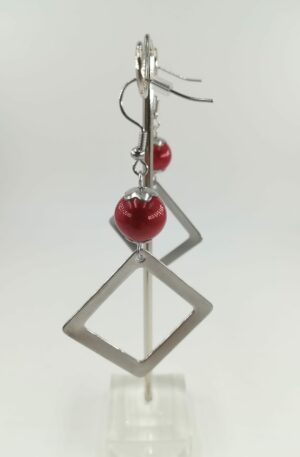 Boucles d'oreilles Louane rouge