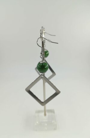 Boucles d'oreilles Louane verte