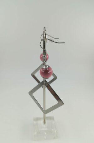 Boucles d'oreilles Louane rose