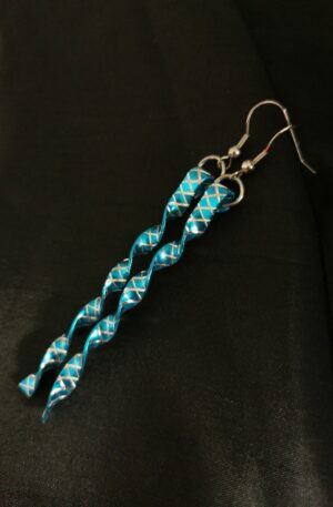 Boucles d'oreilles Tournicotti - Turquoise texturé