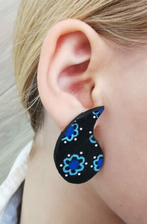 Boucles d'oreilles Perli'Air - ying et yong bleu