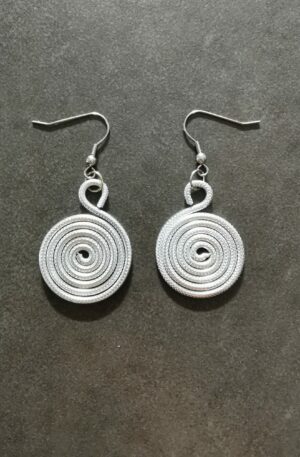 Boucles d'oreilles Clara - argent strié