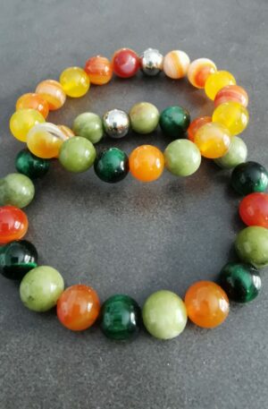 Bracelets duo inséparable - orange vert