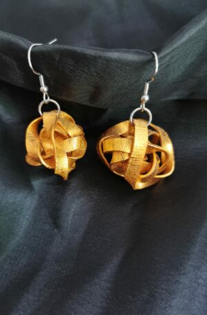 Boucles d'oreilles Fanny orange strié