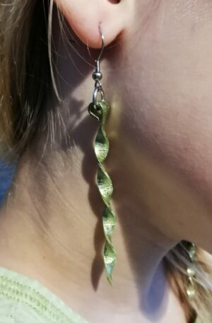 Boucles d'oreilles Tournicotti anis strié