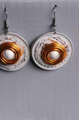 Boucles d'oreilles Kapsul - série limitée - blanc - orange